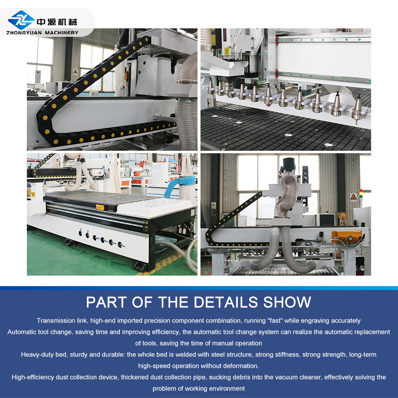 ماكينة توجيه الخشب 1325 ATC CNC مع مبدل أدوات القرص